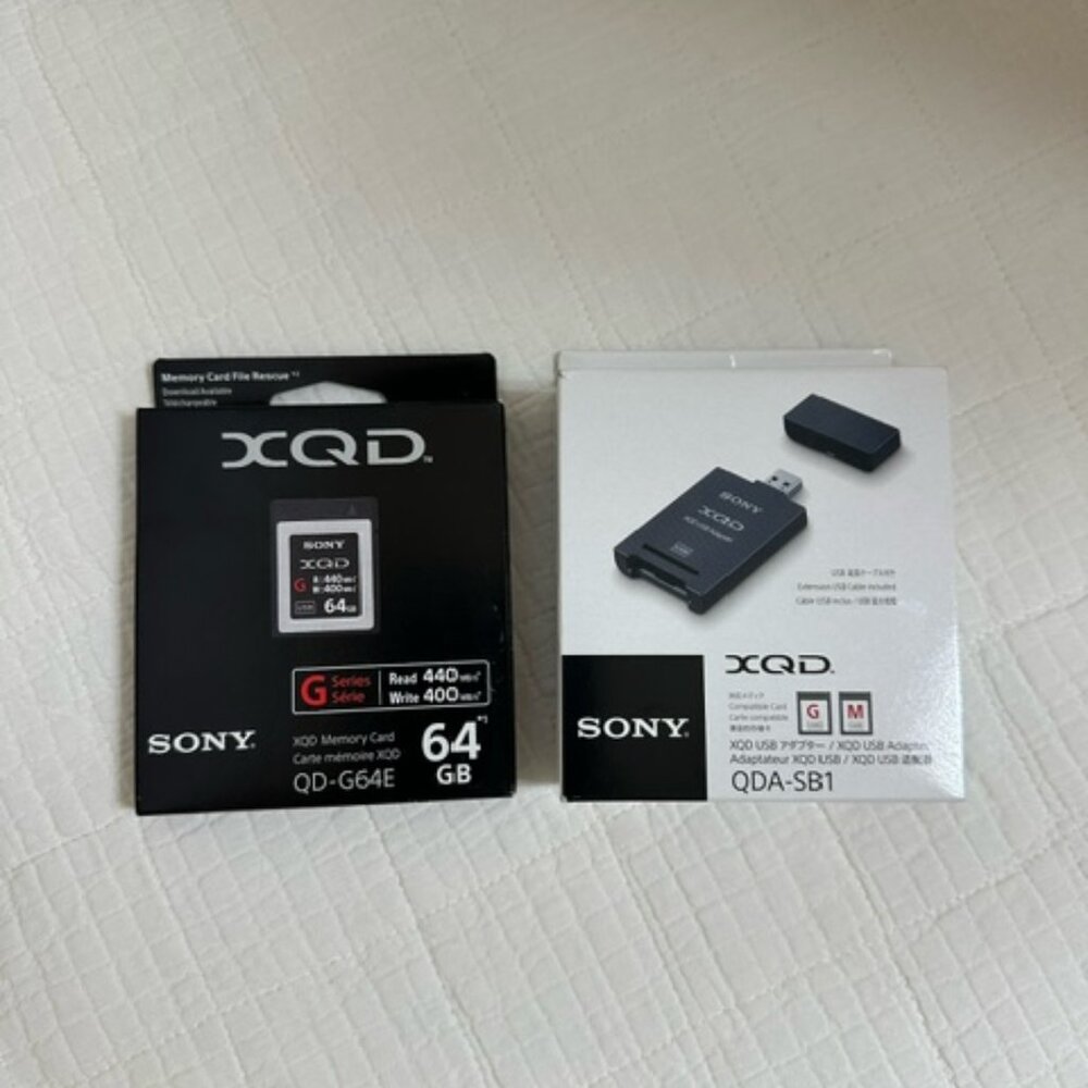 Sony Pro XQD G Series 64GB Memory Card (QDG64E/J)&QDA-SB1 XQD USB Adapter